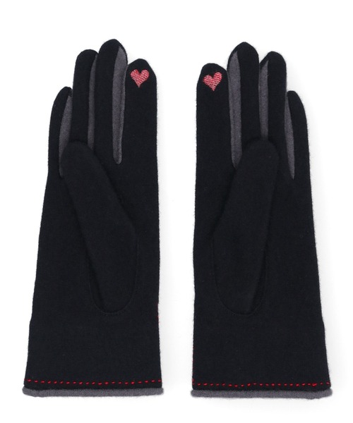 Vivienne Westwood ACCESSORIES(ヴィヴィアンウエストウッドアクセサリー)の「パタゴニアエコウール スリット手袋【249156 335L】(手袋・レディース・ブラック/グレー系その他/ネイビー/レッド・FREE)」の5枚目の写真