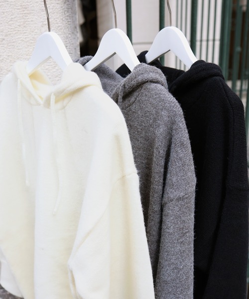 オーバーサイズフードニットトップス（ニット/セーター）｜Mili affinity（ミリアフィニティー）