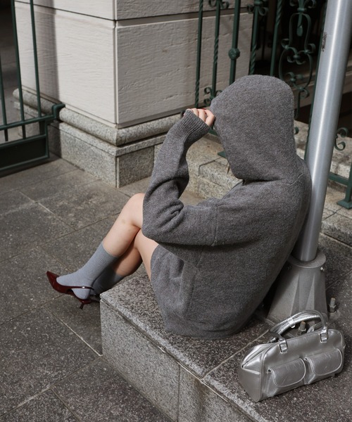 オーバーサイズフードニットトップス（ニット/セーター）｜Mili affinity（ミリアフィニティー）