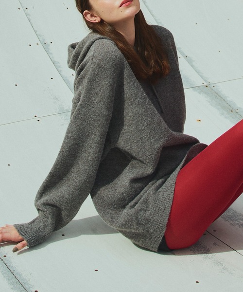 オーバーサイズフードニットトップス（ニット/セーター）｜Mili affinity（ミリアフィニティー）