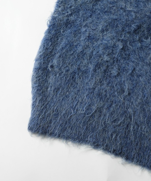 SOCCE（ソーシー）の「ルーズシルエットフェザーニット（ニット/セーター・メンズ・ブルーグレー/ブラック/オフホワイト/ブラウン/ライトブルー/チャコール・S/M/L）」の9枚目の写真