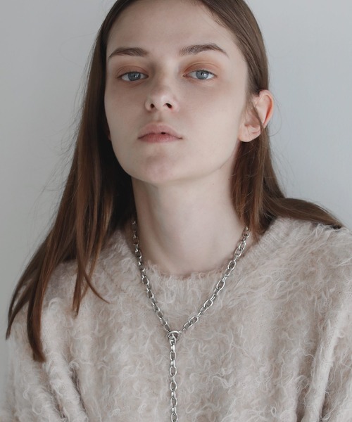 SOCCE（ソーシー）の「ルーズシルエットフェザーニット（ニット/セーター・メンズ・ブルーグレー/ブラック/オフホワイト/ブラウン/ライトブルー/チャコール・S/M/L）」の15枚目の写真