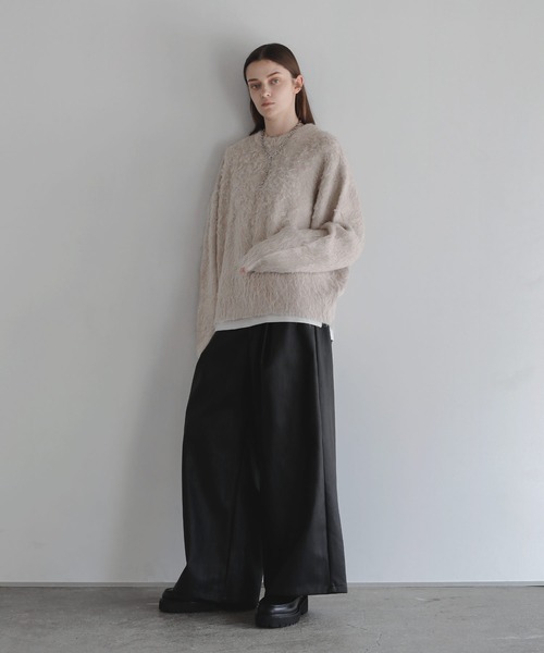 SOCCE（ソーシー）の「ルーズシルエットフェザーニット（ニット/セーター・メンズ・ブルーグレー/ブラック/オフホワイト/ブラウン/ライトブルー/チャコール・S/M/L）」の18枚目の写真