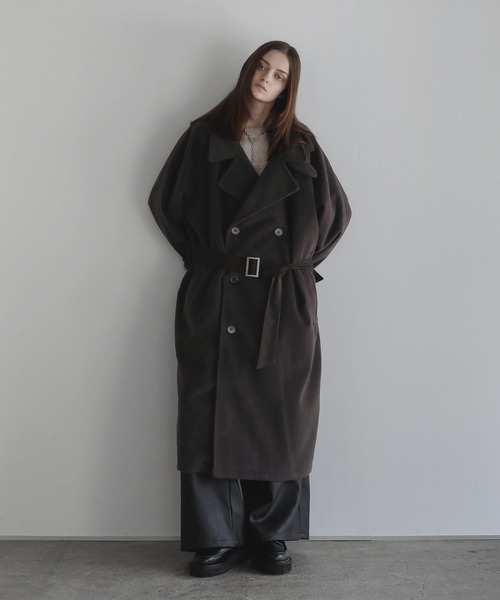 【試着のみ】SOCCEワイドドレープ袴スラックス&ルーズシルエットフェザーニット SOCCE スラックス ワイドドレープ袴スラックス メンズ レディース