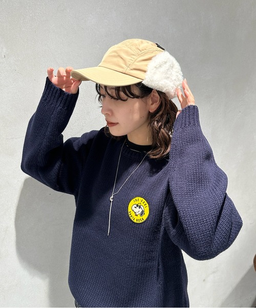 kutir（クティール）の「kutirlune／フライトキャップ（キャップ・レディース・ブラック/ライトベージュ・FREE）」の2枚目の写真