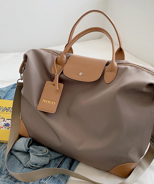 FREE STYLISTS(フリー スタイリスト)の「【2WAY】大容量配色レザービッグサイズトラベルボストンバッグ/ショルダーバッグ(ボストンバッグ・レディース・グレー/ブラック/カーキ/オレンジ/ブラウン・FREE)」の15枚目の写真