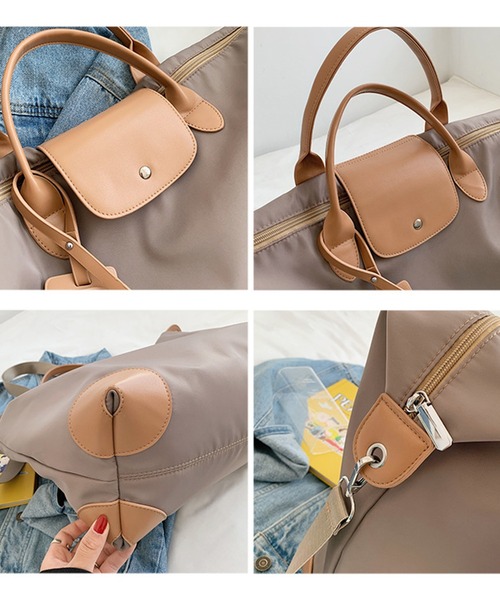 FREE STYLISTS(フリー スタイリスト)の「【2WAY】大容量配色レザービッグサイズトラベルボストンバッグ/ショルダーバッグ(ボストンバッグ・レディース・グレー/ブラック/カーキ/オレンジ/ブラウン・FREE)」の22枚目の写真