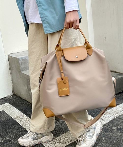 FREE STYLISTS(フリー スタイリスト)の「【2WAY】大容量配色レザービッグサイズトラベルボストンバッグ/ショルダーバッグ(ボストンバッグ・レディース・グレー/ブラック/カーキ/オレンジ/ブラウン・FREE)」の14枚目の写真