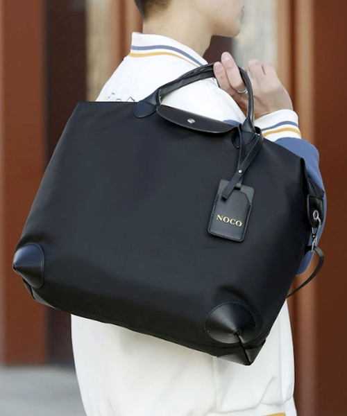 FREE STYLISTS(フリー スタイリスト)の「【2WAY】大容量配色レザービッグサイズトラベルボストンバッグ/ショルダーバッグ(ボストンバッグ・レディース・グレー/ブラック/カーキ/オレンジ/ブラウン・FREE)」の9枚目の写真