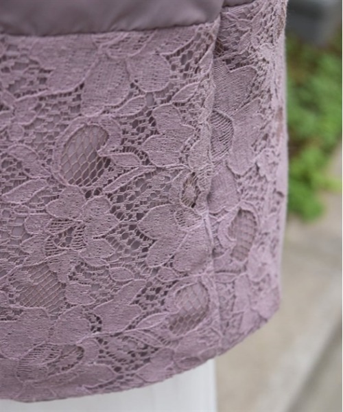 axes femme（アクシーズファム）の「裾レースロングダウンコート