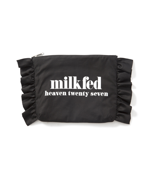 MILKFED.（ミルクフェド）の「RUFFLE CLUTCH BAG（クラッチ/バック/フリル）（クラッチバッグ・レディース・ホワイト/ブラック/ピンク・ONE SIZE）」の3枚目の写真