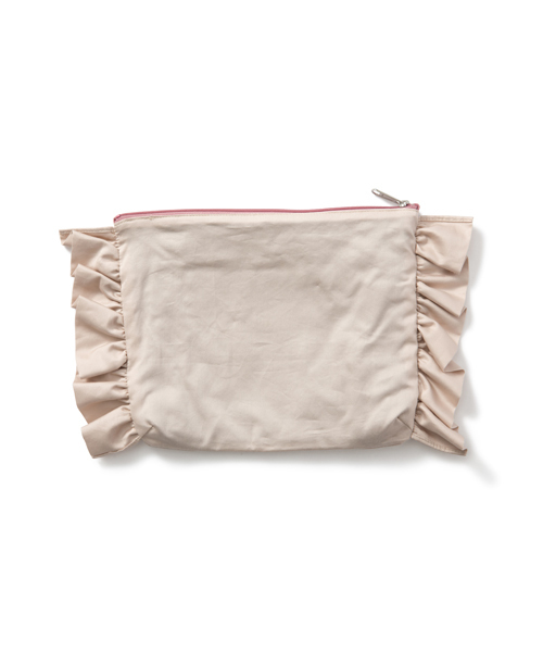 MILKFED.（ミルクフェド）の「RUFFLE CLUTCH BAG（クラッチ/バック/フリル）（クラッチバッグ・レディース・ホワイト/ブラック/ピンク・ONE SIZE）」の4枚目の写真