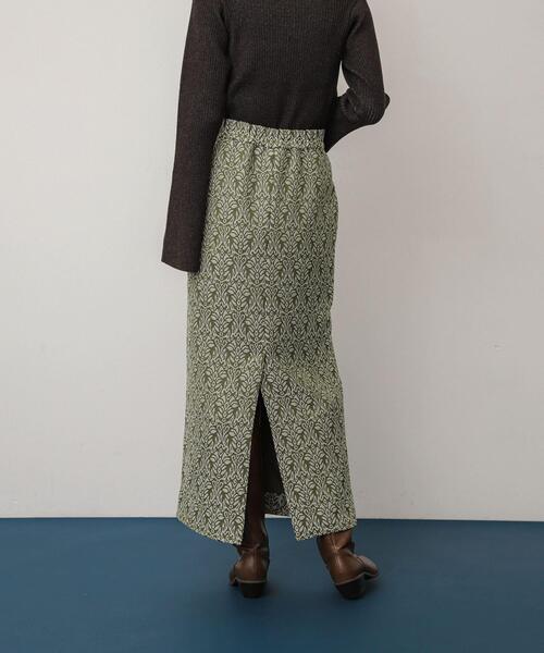 SENSE OF PLACE by URBAN RESEARCH（センスオブプレイスバイアーバンリサーチ）の「ジャガードスカート（スカート・レディース・ブラック/カーキ/ブルー・MEDIUM/SMALL）」の5枚目の写真