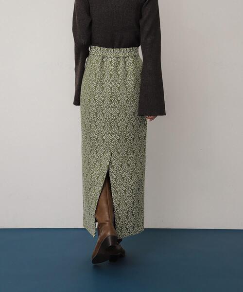 SENSE OF PLACE by URBAN RESEARCH（センスオブプレイスバイアーバンリサーチ）の「ジャガードスカート（スカート・レディース・ブラック/カーキ/ブルー・MEDIUM/SMALL）」の6枚目の写真