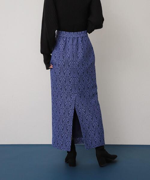 SENSE OF PLACE by URBAN RESEARCH（センスオブプレイスバイアーバンリサーチ）の「ジャガードスカート（スカート・レディース・ブラック/カーキ/ブルー・MEDIUM/SMALL）」の13枚目の写真