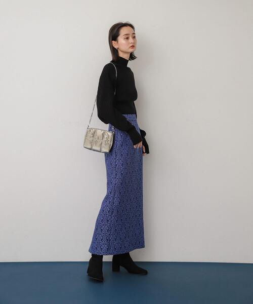 SENSE OF PLACE by URBAN RESEARCH（センスオブプレイスバイアーバンリサーチ）の「ジャガードスカート（スカート・レディース・ブラック/カーキ/ブルー・MEDIUM/SMALL）」の15枚目の写真