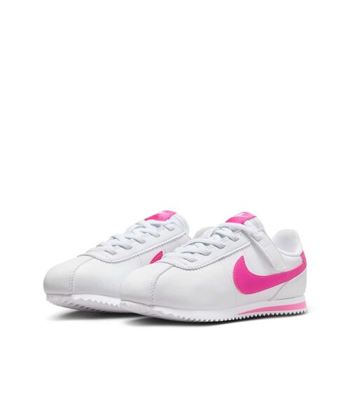 NIKE（ナイキ）の「《親子コーデ対応商品》ナイキ コルテッツ イージーオン リトルキッズシューズ / Nike Cortez EasyOn Little Kids' Shoes DM0951-104 White（スニーカー・キッズ・ホワイト系その他3・16.5/17/17.5/18/18.5/19/19.5）」の2枚目の写真