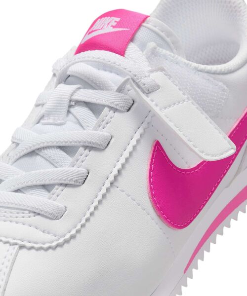 NIKE（ナイキ）の「《親子コーデ対応商品》ナイキ コルテッツ イージーオン リトルキッズシューズ / Nike Cortez EasyOn Little Kids' Shoes DM0951-104 White（スニーカー・キッズ・ホワイト系その他3・16.5/17/17.5/18/18.5/19/19.5）」の7枚目の写真