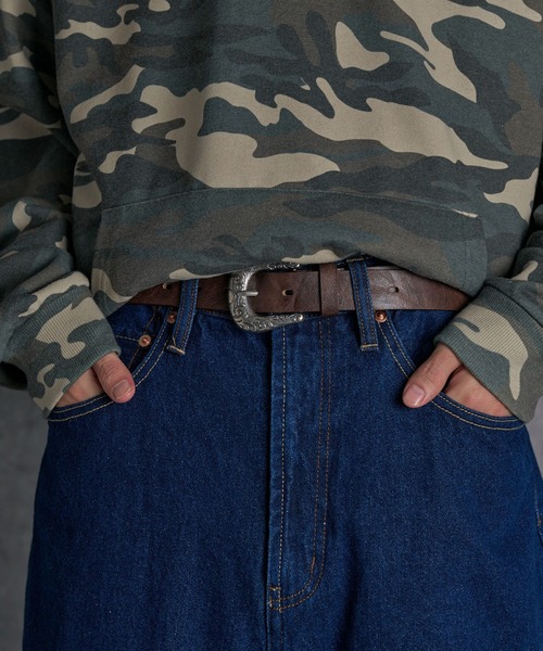 WEGO（ウィゴー）の「WEGO/ウエスタンバックルヴィンテージベルト（ベルト・メンズ・ブラウン/ブラック・FREE）」の13枚目の写真