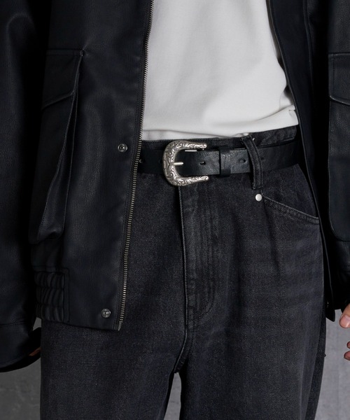 WEGO（ウィゴー）の「WEGO/ウエスタンバックルヴィンテージベルト（ベルト・メンズ・ブラウン/ブラック・FREE）」の12枚目の写真