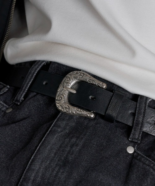 WEGO（ウィゴー）の「WEGO/ウエスタンバックルヴィンテージベルト（ベルト・メンズ・ブラウン/ブラック・FREE）」の10枚目の写真