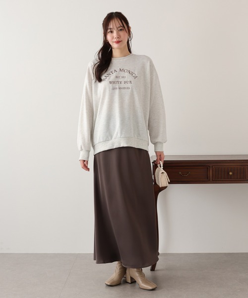 BLUEEAST(ブルーイースト)の「裏起毛刺繍スウェット(スウェット・レディース・ホワイト/ネイビー/グレー・MEDIUM)」の9枚目の写真