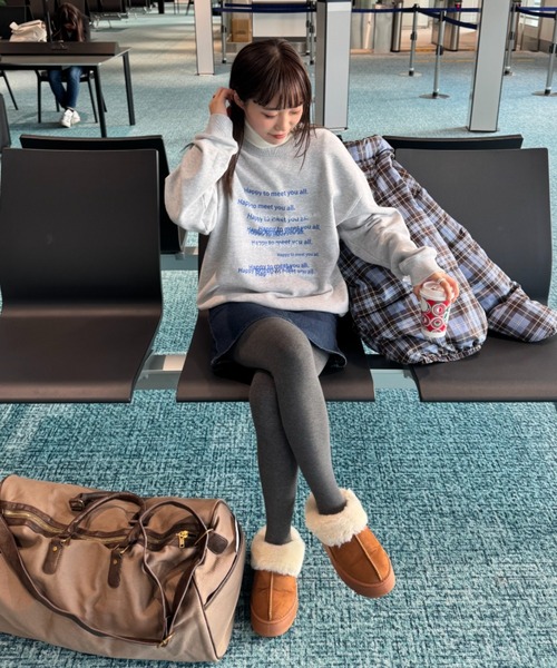 CIAOPANIC TYPY(チャオパニックティピー)の「【UNISEX】メッセージロゴ刺繍スウェット(スウェット・メンズ・ブルー/グレー/ホワイト・LARGE/MEDIUM)」の14枚目の写真