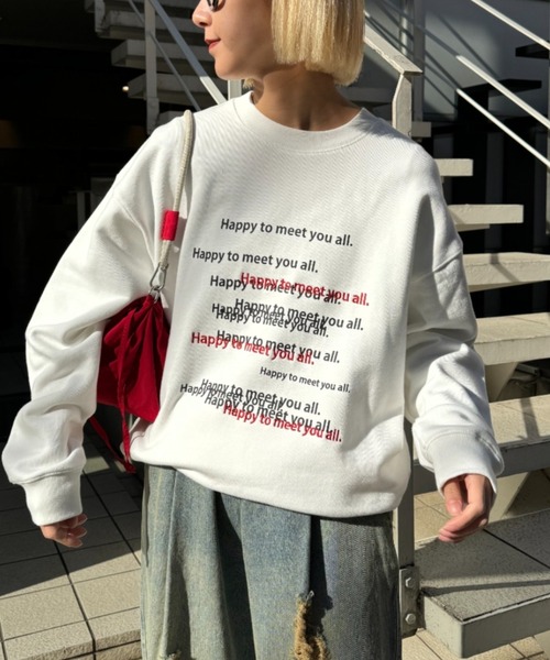 CIAOPANIC TYPY(チャオパニックティピー)の「【UNISEX】メッセージロゴ刺繍スウェット(スウェット・メンズ・ブルー/グレー/ホワイト・LARGE/MEDIUM)」の7枚目の写真