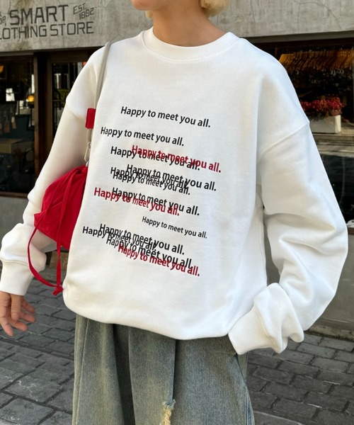 CIAOPANIC TYPY(チャオパニックティピー)の「【UNISEX】メッセージロゴ刺繍スウェット(スウェット・メンズ・ブルー/グレー/ホワイト・LARGE/MEDIUM)」の8枚目の写真