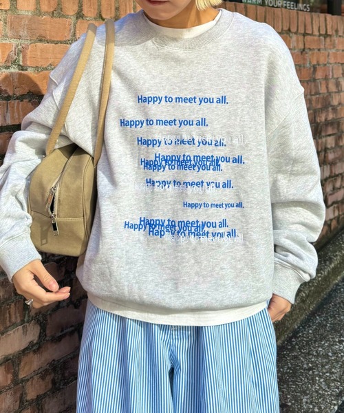 CIAOPANIC TYPY(チャオパニックティピー)の「【UNISEX】メッセージロゴ刺繍スウェット(スウェット・メンズ・ブルー/グレー/ホワイト・LARGE/MEDIUM)」の22枚目の写真