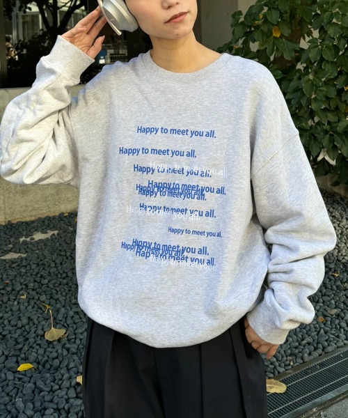CIAOPANIC TYPY(チャオパニックティピー)の「【UNISEX】メッセージロゴ刺繍スウェット(スウェット・メンズ・ブルー/グレー/ホワイト・LARGE/MEDIUM)」の18枚目の写真