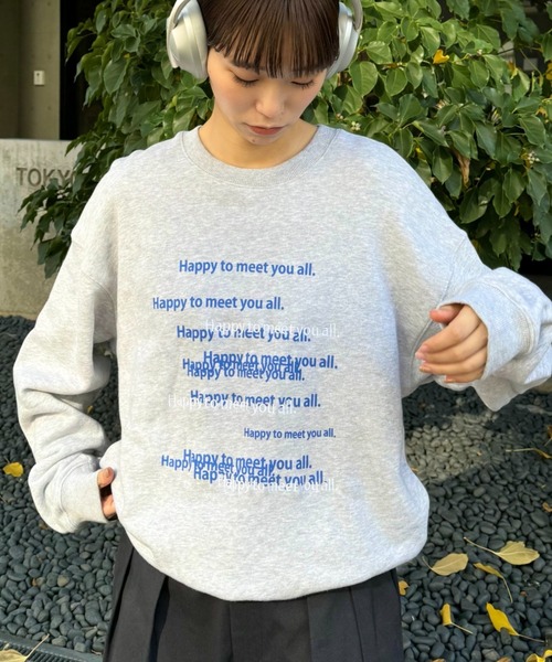 CIAOPANIC TYPY(チャオパニックティピー)の「【UNISEX】メッセージロゴ刺繍スウェット(スウェット・メンズ・ブルー/グレー/ホワイト・LARGE/MEDIUM)」の17枚目の写真