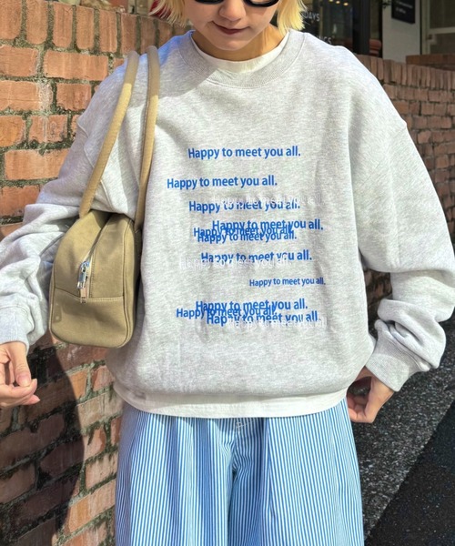 CIAOPANIC TYPY(チャオパニックティピー)の「【UNISEX】メッセージロゴ刺繍スウェット(スウェット・メンズ・ブルー/グレー/ホワイト・LARGE/MEDIUM)」の21枚目の写真