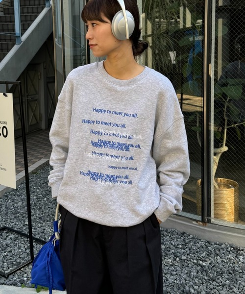 CIAOPANIC TYPY(チャオパニックティピー)の「【UNISEX】メッセージロゴ刺繍スウェット(スウェット・メンズ・ブルー/グレー/ホワイト・LARGE/MEDIUM)」の19枚目の写真