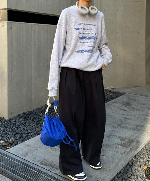 CIAOPANIC TYPY(チャオパニックティピー)の「【UNISEX】メッセージロゴ刺繍スウェット(スウェット・メンズ・ブルー/グレー/ホワイト・LARGE/MEDIUM)」の20枚目の写真