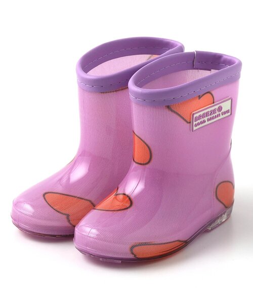 BREEZE(브리즈)의 「4무늬 레인 슈즈(레인 슈즈)」|핑크