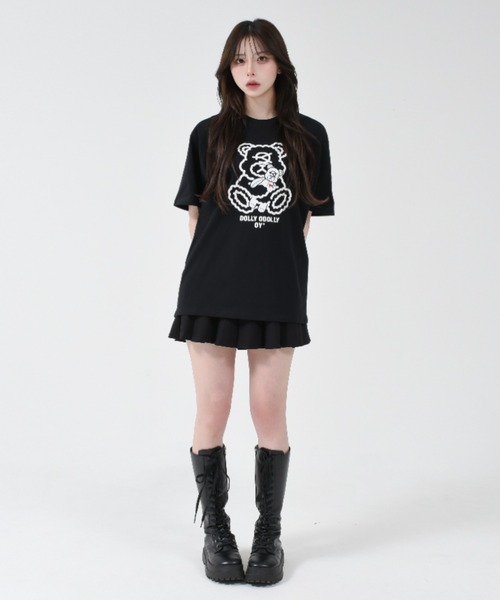 OY(オーワイ)の「『OY/オーワイ』 HUG DOLLY ODOLLY TEE/ハグドーリーオードリー半袖Tシャツ(Tシャツ/カットソー・レディース・ホワイト/ブラック・M/XL)」の19枚目の写真