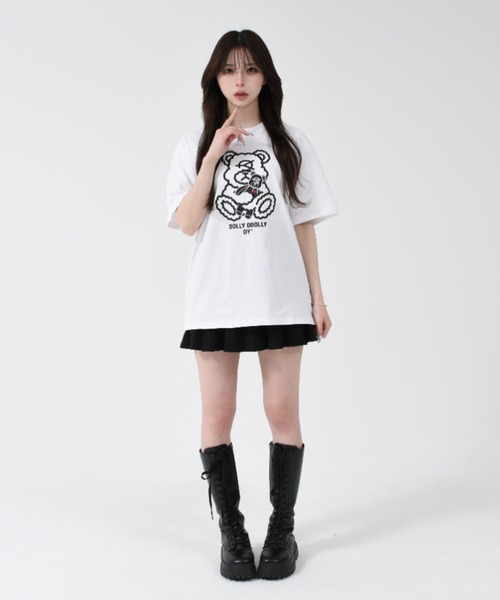OY(オーワイ)の「『OY/オーワイ』 HUG DOLLY ODOLLY TEE/ハグドーリーオードリー半袖Tシャツ(Tシャツ/カットソー・レディース・ホワイト/ブラック・M/XL)」の21枚目の写真