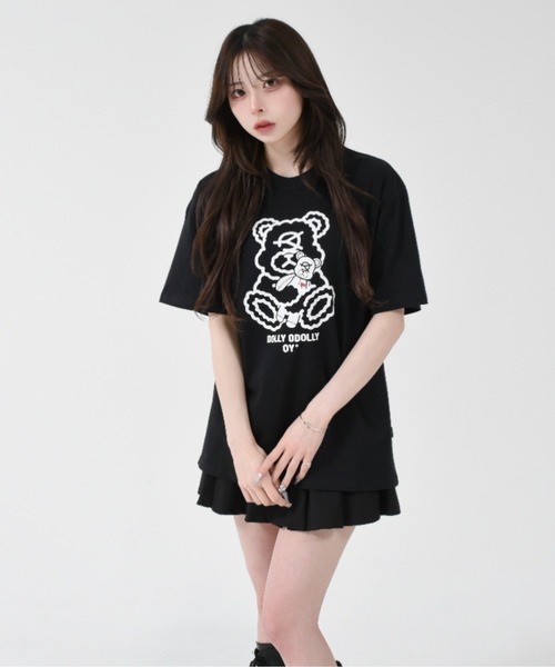 ★OY★DOLLY WITH ODOLLY TEE - DARK GREY★正規品/韓国直送料込 OY/オーワイ』 DOLLY WITH ODOLLY TEE/ドリーウィズオードリー