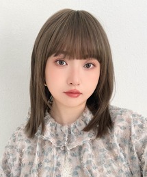 Brightlele(ブライトララ)の「 シアーカットロブ 」 ウィッグ レディース ミディアム ボブ ロングボブ 自然 フルウィッグ(ウィッグ)