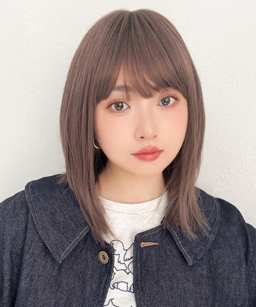 Brightlele(ブライトララ)の「「 シアーカットロブ 」 ウィッグ レディース ミディアム ボブ ロングボブ 自然 フルウィッグ(ウィッグ・レディース・その他1/その他2/その他5/その他4/その他3/その他6・フリー)」の6枚目の写真