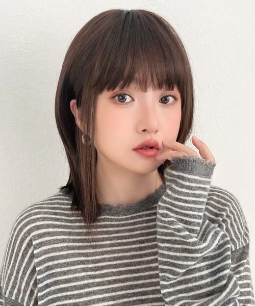 Brightlele(ブライトララ)の「「 シアーカットロブ 」 ウィッグ レディース ミディアム ボブ ロングボブ 自然 フルウィッグ(ウィッグ・レディース・その他1/その他2/その他5/その他4/その他3/その他6・フリー)」の19枚目の写真