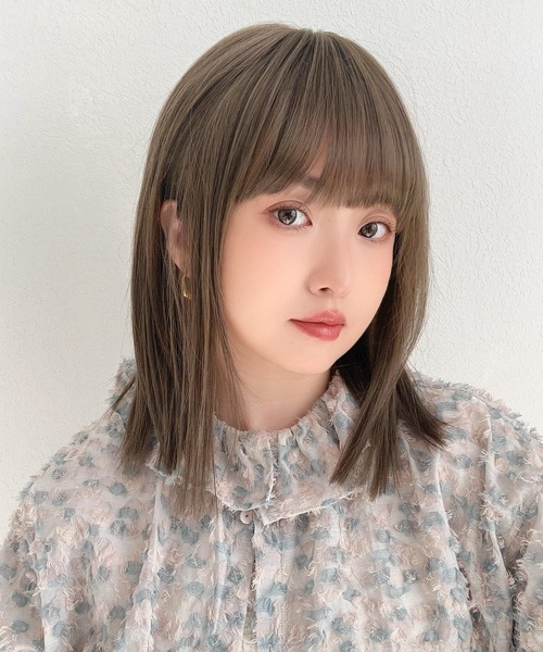 Brightlele(ブライトララ)の「「 シアーカットロブ 」 ウィッグ レディース ミディアム ボブ ロングボブ 自然 フルウィッグ(ウィッグ・レディース・その他1/その他2/その他5/その他4/その他3/その他6・フリー)」の10枚目の写真