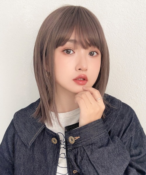 Brightlele(ブライトララ)の「「 シアーカットロブ 」 ウィッグ レディース ミディアム ボブ ロングボブ 自然 フルウィッグ(ウィッグ・レディース・その他1/その他2/その他5/その他4/その他3/その他6・フリー)」の13枚目の写真