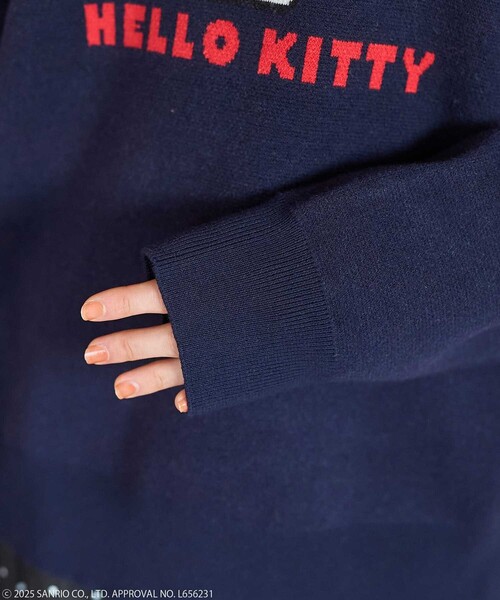 ニット セーター SANRIO/サンリオ 'HELLO KITTY' ジャガードニット/ ハローキティニット レディース セール】SANRIO/サンリオ 'HELLO KITTY' ジャガードニット