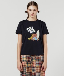 ベアプリントフライスTシャツ