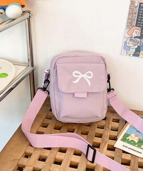 CERCA(チェルカ)の「lulunoix/リボンショルダーバッグ N15357(ショルダーバッグ・キッズ・ホワイト/ベージュ/パープル/ピンク/ブルー/ブラック・FREE)」の7枚目の写真