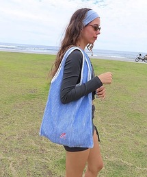 COASTAL ESCAPE GRREN /ロキシーリブ編みニットバッグ