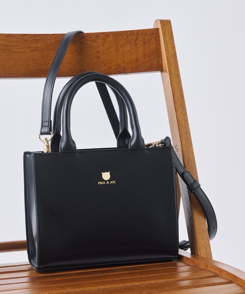 PAUL & JOE ACCESSOIRES（ポールアンドジョーアクセソワ）の「PAUL & JOE ACCESSOIRES (ポール＆ジョーアクセソワ) 2WAYミニショルダーバッグ PJA-B1165 スモールキャットフェイス（ショルダーバッグ・レディース・ブラック/ピンク/ベージュ・FREE）」の2枚目の写真