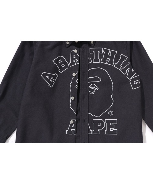 A BATHING APE（アベイシングエイプ）の「1ST CAMO STRIPE OXFORD BD SHIRT（シャツ/ブラウス・キッズ・ホワイト/チャコール・110/120/140/100/130）」の6枚目の写真